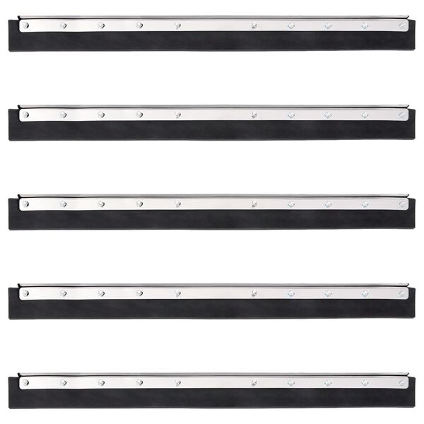 vidaXL Glave za čistilec tal 5 kosov 75x2x5 cm jeklo in guma