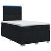 vidaXL Postelja boxspring z vzmetnico Črna 120 x 200 cm Blago