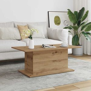 vidaXL Klubska mizica artisan hrast 102x55,5x40 cm inženirski les