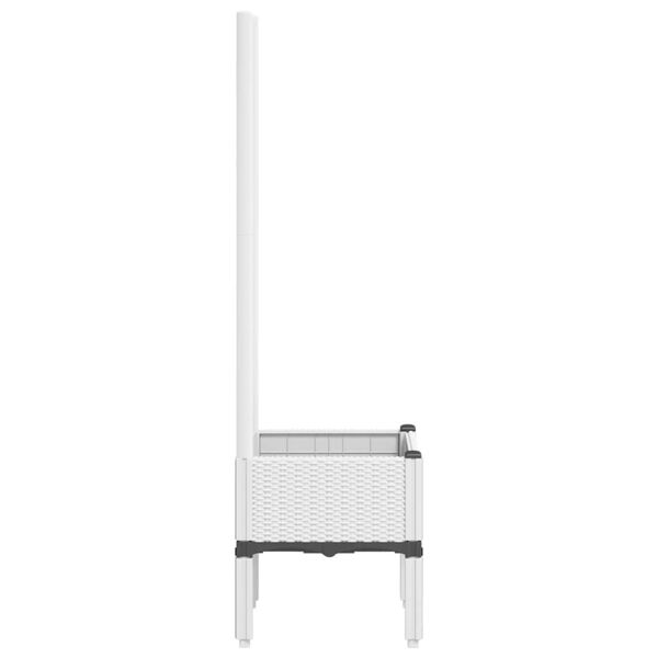 vidaXL Vrtno cvetlično korito z oporno mrežo belo 40x40x142 cm PP
