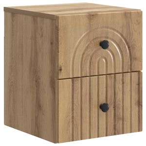 vidaXL Stenski nočni omarici Artisan hrast 33 x 34,5 x 40 cm