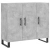 vidaXL Komoda betonsko siva 90x34x80 cm konstruiran les