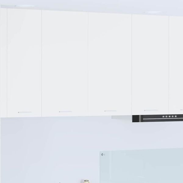 vidaXL Viseča omarica z vrati Bela 80 x 31 x 80 cm Konstruiran les