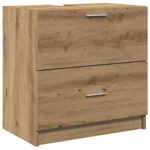 vidaXL Kopalni&scaron;ka omarica Umetni hrast 59 x 37 x 59 cm Inženirski les