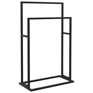 vidaXL Prostostoječe stojalo za brisače črno 48x24x78,5 cm železo