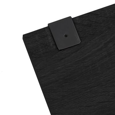 vidaXL Kopalniško pohištvo 7 kosov črne barve inženirski les