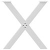 vidaXL Noge za jedilno mizo v obliki črke X, 2 kosa, bele barve, 80 x (72-73) cm, jeklo