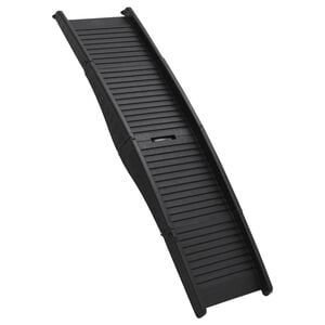vidaXL Zložljiva pasja klančina črna 153x40x12,5 cm plastika