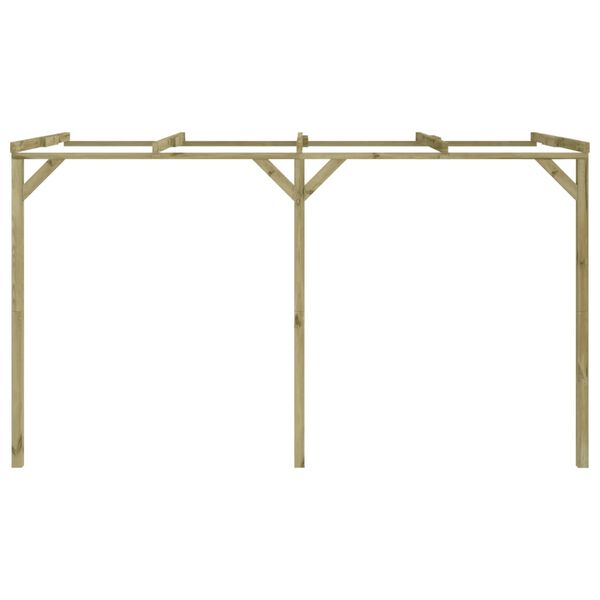 vidaXL Prislonska pergola 2x4x2,2 m lesena