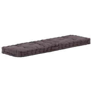 vidaXL Talna sedežna blazina za paleto bombaž 120x40x7 cm antracitna