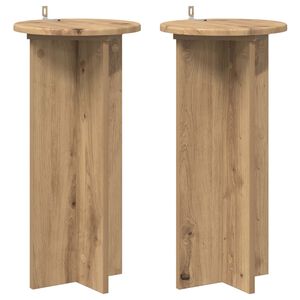 vidaXL Stojalo za rastline 2 kos Artisan hrast 29,5 x 29,5 x 60 cm