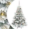 vidaXL Umestno božično drevo med 150 LED Bela 120 cm PE in PVC