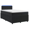 vidaXL Postelja boxspring z vzmetnico Črna 120 x 190 cm Žamet