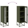 vidaXL Highboard Olive Green 36x39x123 cm Hladno valjano jeklo