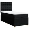vidaXL Box spring postelja z vzmetnico črna 90x200 cm blago