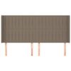 vidaXL Vzglavje z u&scaron;esi taupe 203x16x118/128 cm blago