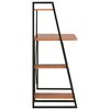vidaXL Pisalna miza s policami črna in rjava 102x50x117 cm