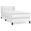 vidaXL Box spring postelja z vzmetnico bel 90x190 cm umetno usnje