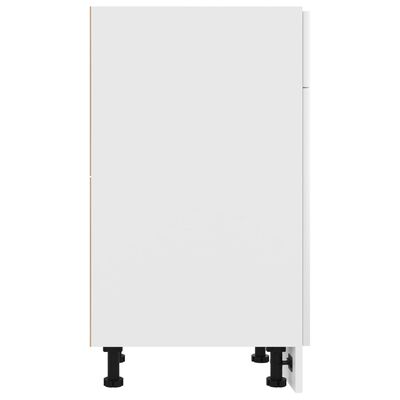 vidaXL Spodnja omarica s predalom visok sijaj bela 50x46x81,5 cm
