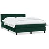 vidaXL Box spring postelja z vzmetnico temno zelena 160x220 cm žamet