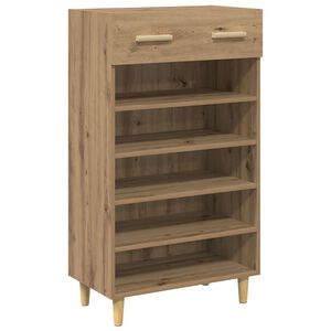 vidaXL Omara za čevlje 60 x 35 x 105 cm Inženirski les Artisan hrast