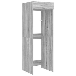 vidaXL Omara za pralni stroj z vrati Siva Sonoma 67,5 x 68 x 200 cm