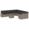 vidaXL Patio Sofa Set 10-sedežni Grey