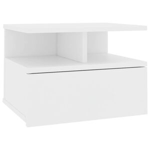 vidaXL Stenska nočna omarica bela 40x31x27 cm inženirski les