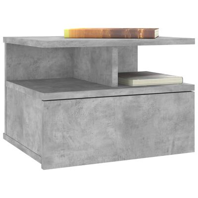 vidaXL Stenska nočna omarica betonsko siva 40x31x27 cm iverna plošča