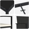 vidaXL Komplet za jedilnico v vrtu 3 pcs Črna Poly ratan