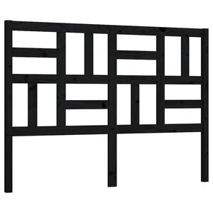 vidaXL Posteljno vzglavje črno 126x4x104 cm trdna borovina