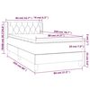 vidaXL Box spring postelja z vzmetnico temno modra 80x200 cm žamet
