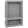 vidaXL Ni&scaron;a za tu&scaron; kabino z 2 predelkoma mat siva 41x51x10 cm