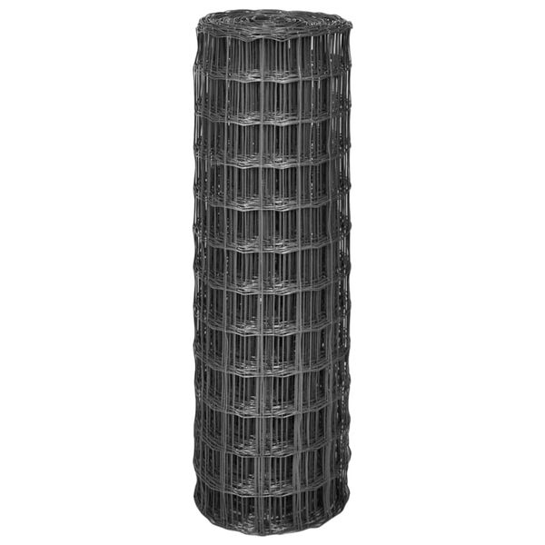 vidaXL Evro ograja iz jekla 25x1,2 m siva