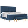 vidaXL Postelja z vzmetnico z blazino Modra 200 x 180 cm blago