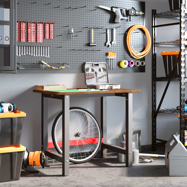 vidaXL Delovna miza temno rjava 100x60x81,5 cm hrastovina pravokotna