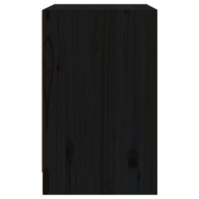 vidaXL Nočna omarica 2 kosa črna 40x31x50 cm trdna borovina
