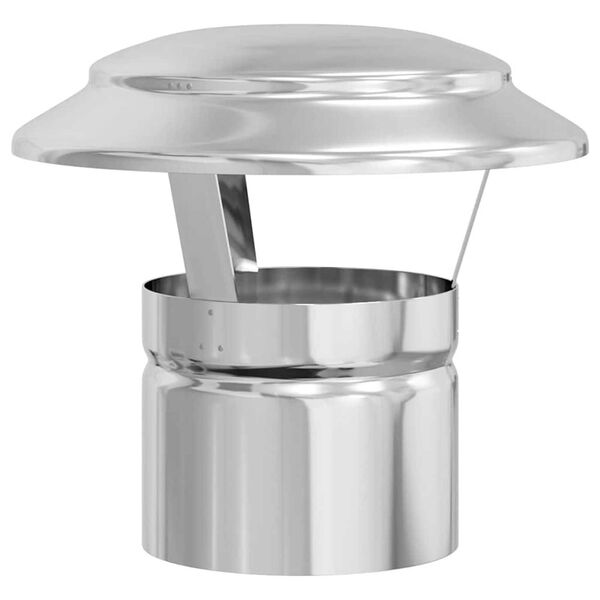 vidaXL Pokrov za dimnik proti dežju srebrna 20 x 20 x 18 cm