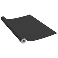 vidaXL Samolepilna folija za pohištvo črna 500x90 cm PVC