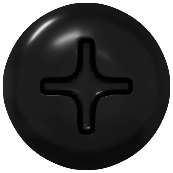 vidaXL Žebelj s samočrtnim navojem 9000 pcs Črna Jeklo