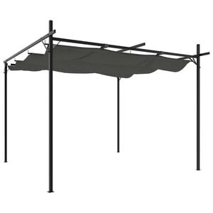 vidaXL Pergola s pomično streho antracitna 295x292x230 cm