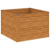 vidaXL Vrtna visoka greda 100x100x69 cm corten jeklo