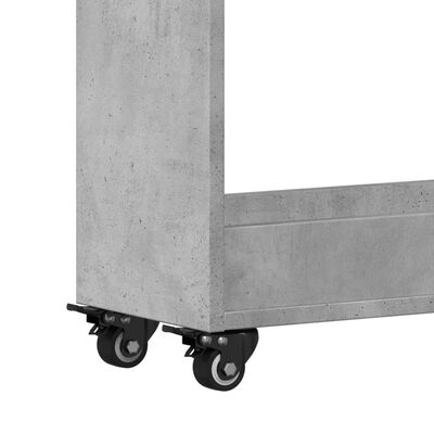 vidaXL Omarica s kolesi betonsko siva 60x22x79 cm inženirski les