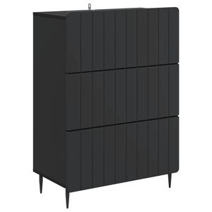 vidaXL Predalna omara Črna 66 x 34,5 x 92 cm Inženirski les
