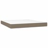 vidaXL Box spring postelja z vzmetnico taupe 160x200 cm blago