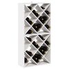 vidaXL Stojalo za vino 2 pcs Bela 62 x 25 x 62 cm Masivno borovo les
