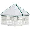 vidaXL 6 Panelna Pasja Ograja Bela 179 x 151 x 114 cm Plastika