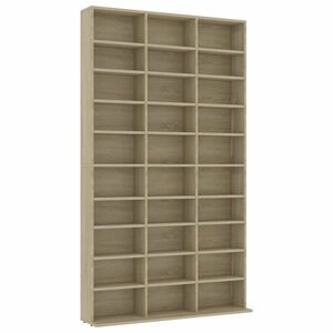 vidaXL Omarica za CD plo&scaron;če sonoma hrast 102x23x177,5 cm konstr. les