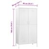 vidaXL Garderobna omara bela 90x50x180 cm jeklo