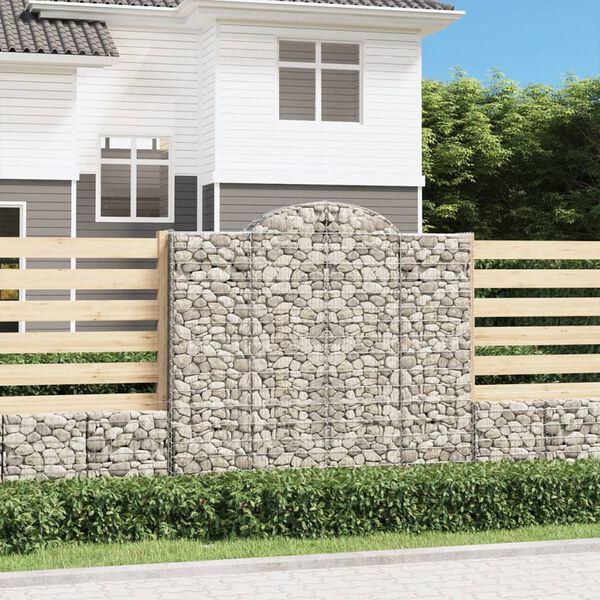 vidaXL Obokane gabion ko&scaron;are 18kosov 200x30x180/200cm pocinkano železo